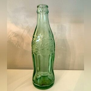 Vintage Coca-Cola Embossed Green Glass Bottle
